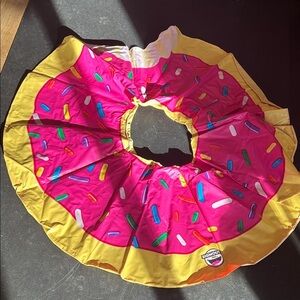 Pink and Yellow Donut Pool Float for Pool Ocean Beach Vacation
